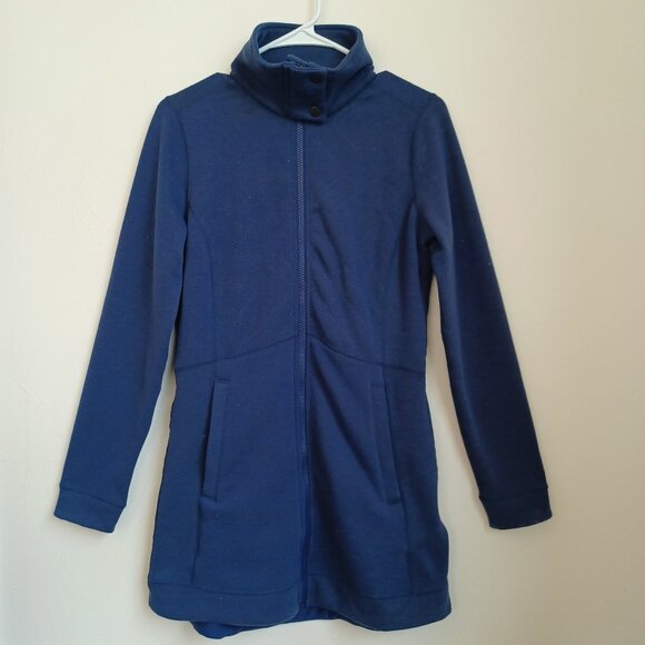 Marmot Jacket Full Zip Navy Blue Plush High Neck Womens size Small - Picture 2 of 15